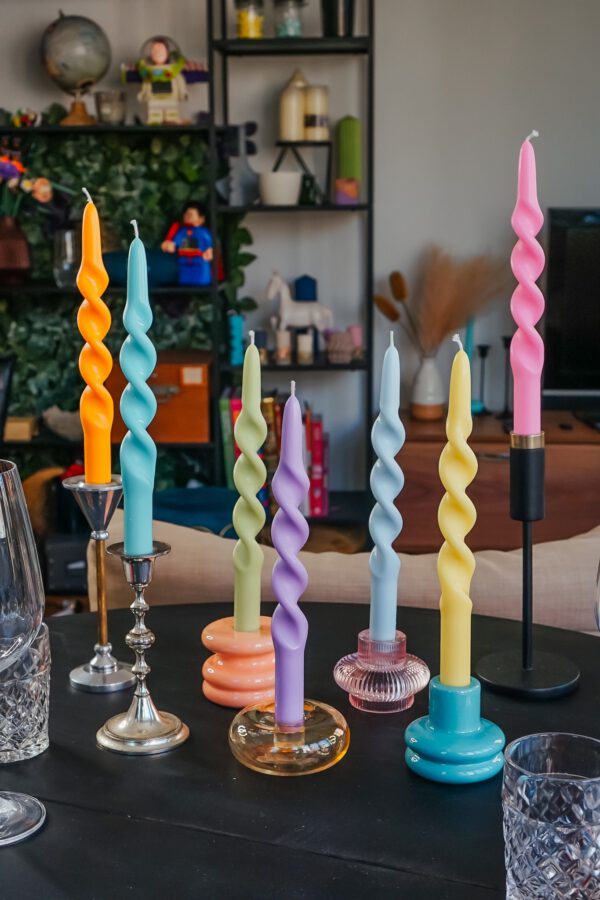 Chandelle sculpturale Torsadée – 25 cm