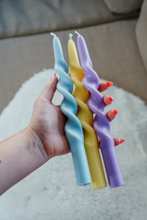 Chandelle sculpturale Torsadée – 25 cm
