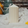 bougie cylindrique blanche crème ysadena fabrication belge