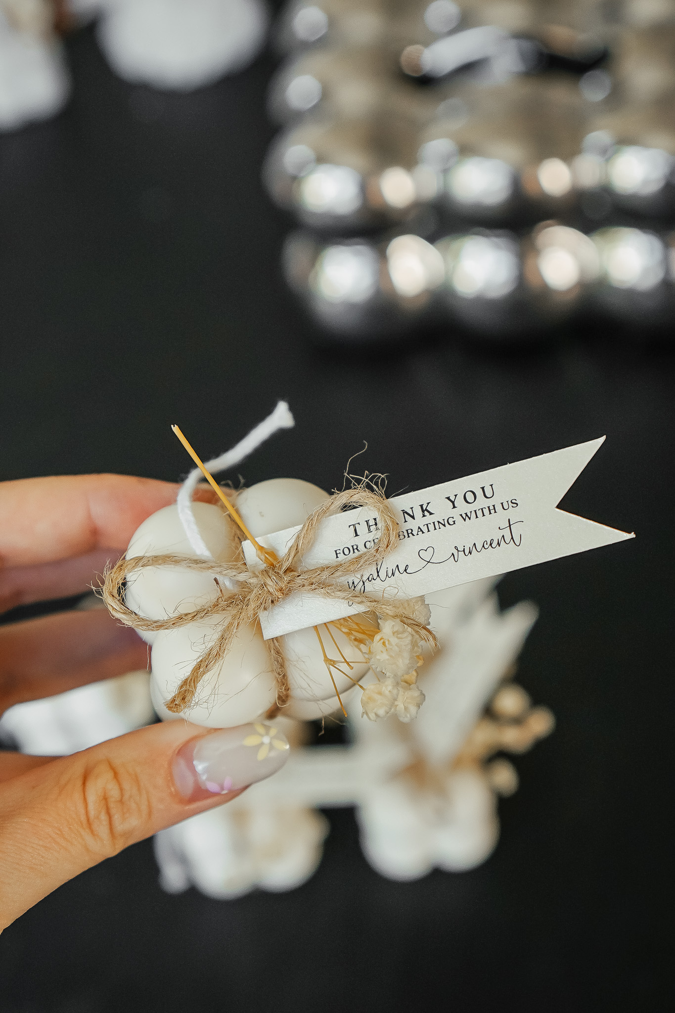 Cadeaux invités mariage bougies Bubble Ysadena
