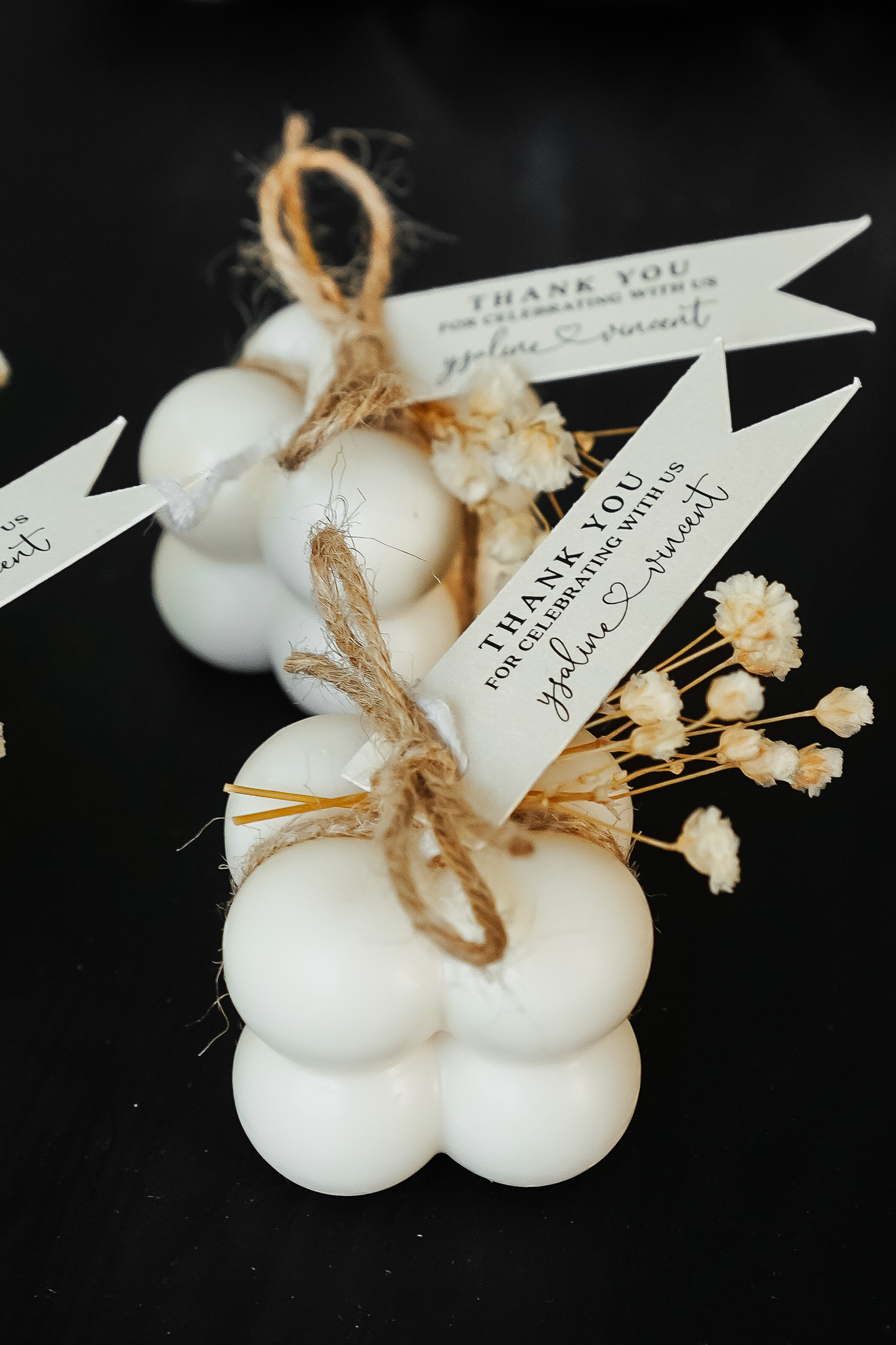 Bougie cube Bubble mariage fabriquée en Belgique