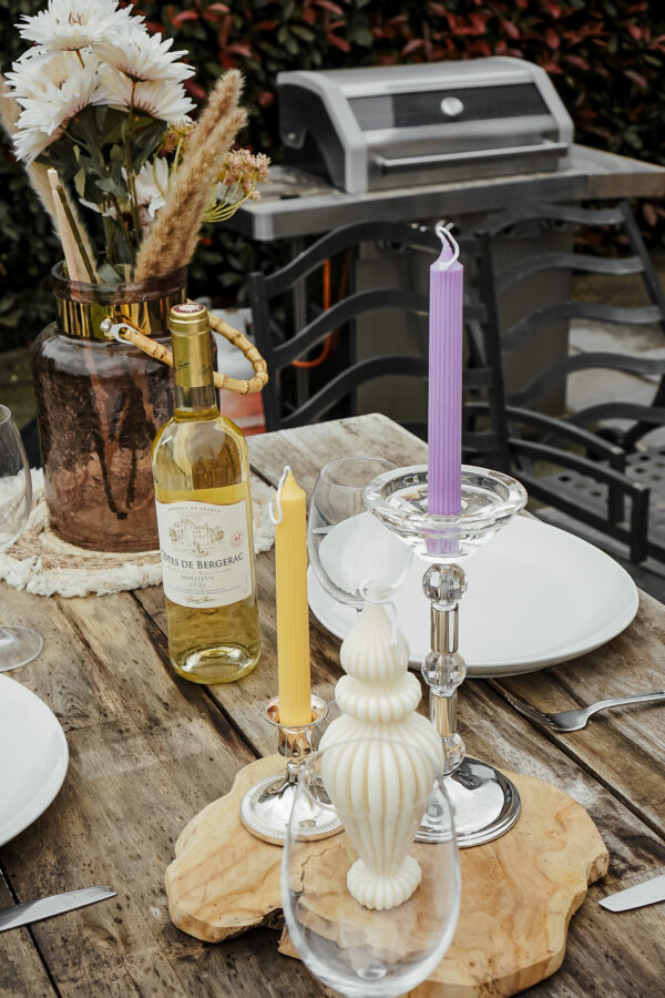 Chandelle sculpturale Lignée – 18 cm