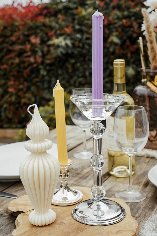 Chandelle sculpturale Lignée – 18 cm