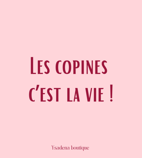 Étiquette “Les copines c’est la vie” rose pour bougie personnalisable