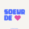 Étiquette “Sœur de ❤️” pour bougie personnalisée Ysadena