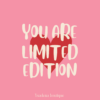 Etiquette You are limited edition rose avec coeur rouge pour bougie Ysadena