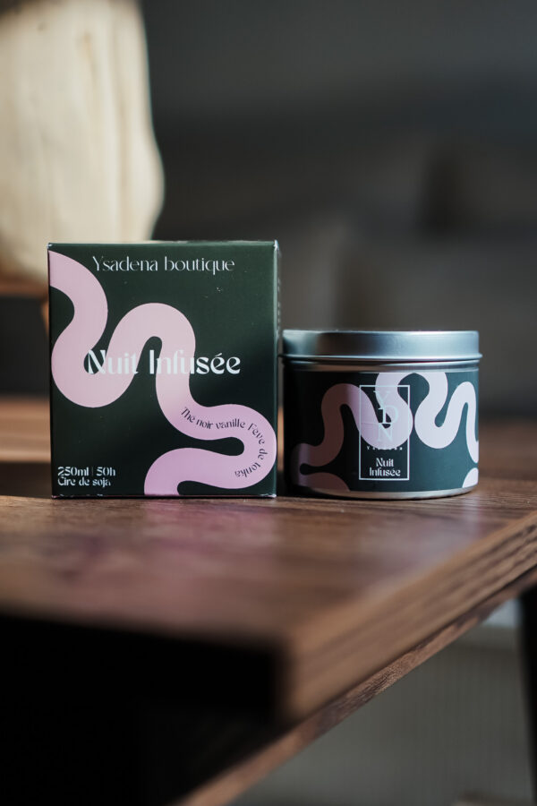 Bougies Nuit Infusée 170 ml et 240 ml côte à côte