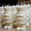 bougies-casse-noisette-deco-noel-artisanales-ysadena-belgique trois bougies sculpturales Casse-Noisette en cire de colza fabriquées en Belgiqu