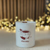 Bougie personnalisable pot blanc – Choisissez votre étiquette – Cire de soja parfumé