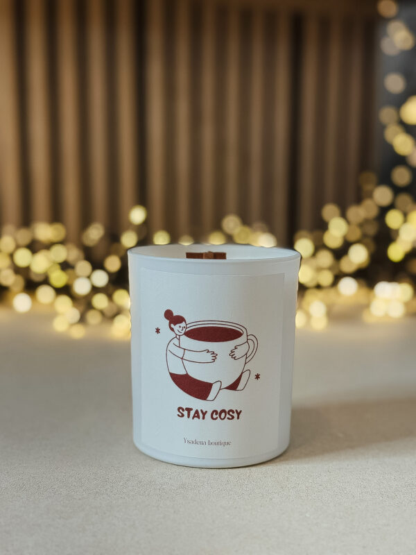 Bougie personnalisable pot blanc – Choisissez votre étiquette – Cire de soja parfumé