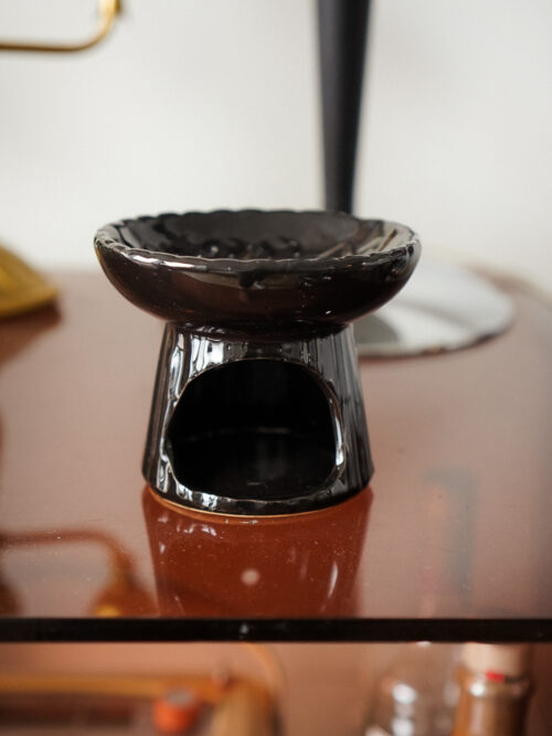 Brûleur Coupelle Noir pour Fondants Parfumés
