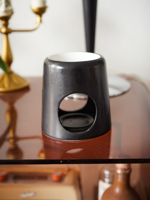 bruleur-fondants-cylindrique-noir-ceramique Brûleur Cylindrique Noir pour Fondants Parfumés