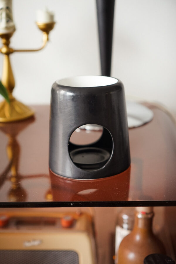 bruleur-fondants-cylindrique-noir-ceramique Brûleur Cylindrique Noir pour Fondants Parfumés