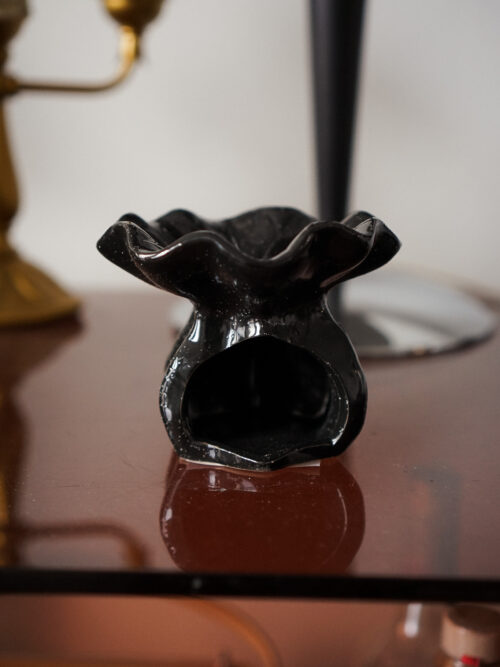 bruleur-fondants-fleur-noir-vue-face Brûleur Fleur Noir pour Fondants Parfumés