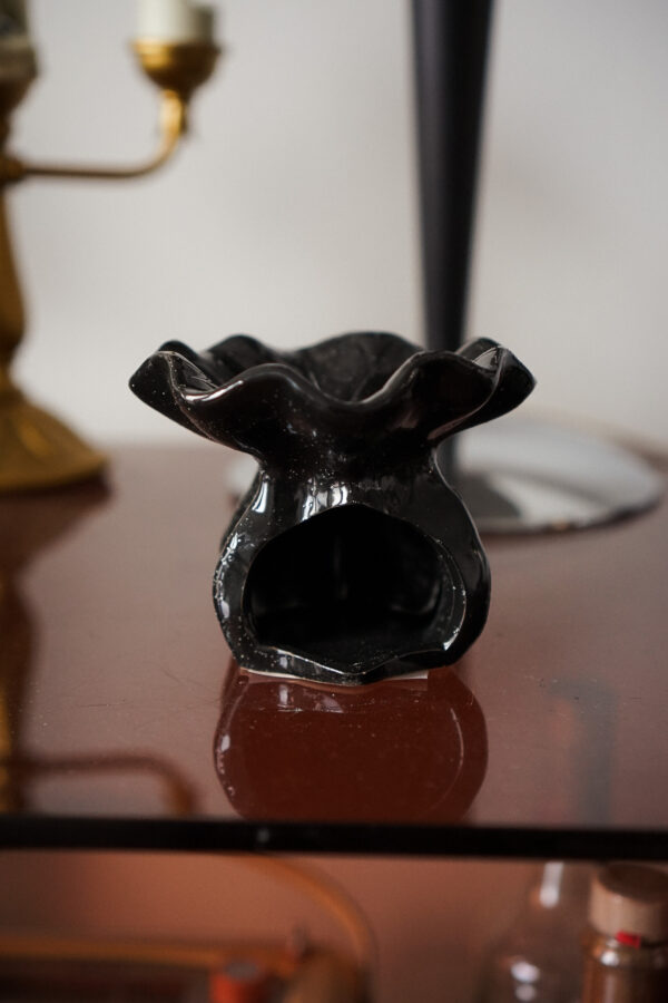 bruleur-fondants-fleur-noir-vue-face Brûleur Fleur Noir pour Fondants Parfumés